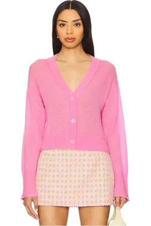 LOVESHACKFANCY Cárdigan lawrence en color rosado talla L en - Pink. Talla L (también en M, XL).