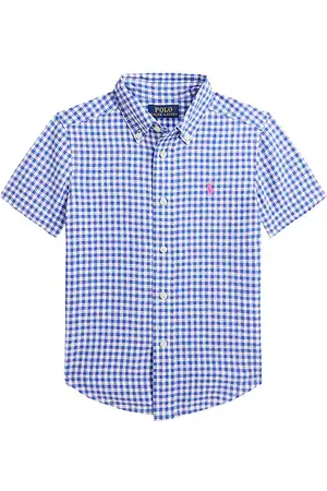 Ralph Lauren Camisa deportiva de lino de manga corta en color azul talla 2 en - Blue. Talla 2 (también en 3, 4, 5
