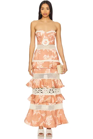 PATBO Maxivestido artichoke en color peach,orange talla 0 en - Peach,Orange. Talla 0 (también en 2, 4).