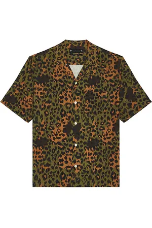AllSaints Camisa botones styx leo en color verde talla M en - Green. Talla M (también en S, XL/1X).