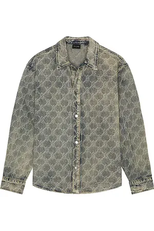 Daily paper Camisa shield en color talla L en - Blue. Talla L (también en M, S, XL/1X).