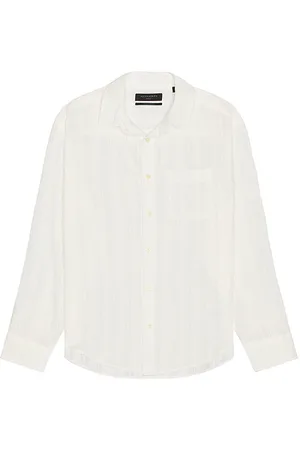 AllSaints Camisa de manga larga abotonada karmi en color talla L en - White. Talla L (también en M, S).