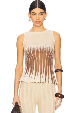Isa Boulder Gradflare sleeveless top en color beige,brown talla L en - Beige,Brown. Talla L (también en M, S, XL).