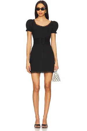 For Love & Lemons Minivestido shawna en color talla L en - Black. Talla L (también en M, S, XL, XS).