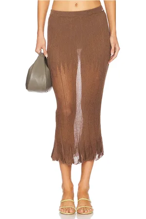 Isa Boulder Falda maxi pleating en color marrón talla S en - Brown. Talla S (también en XL).