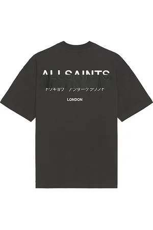 AllSaints Camiseta cuello redondo redact en color charcoal talla L en - Charcoal. Talla L (también en M).