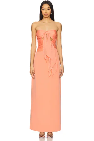 AMUR Vestido largo diana en color coral talla 10 en - Coral. Talla 10 (también en 12, 6, 8).