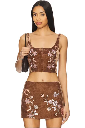 Leslie Amon Top corto desert en color talla L en - Brown. Talla L (también en M, S, XL, XS).