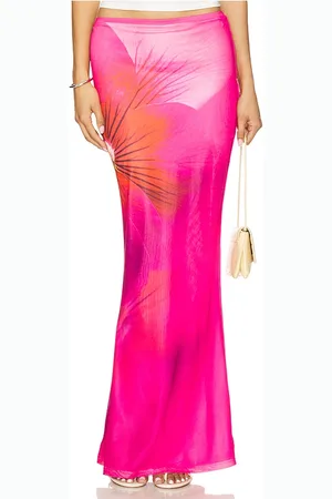 Runaway The Label Falda maxi zarela en color rosado talla S en - Pink. Talla S (también en XXL).