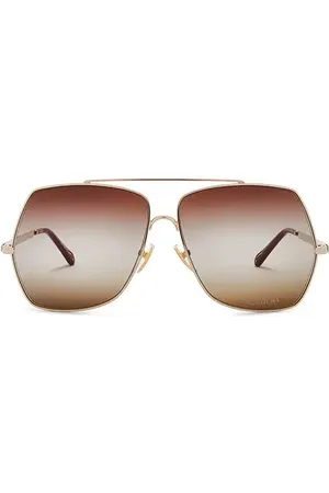 Chloé Gafas de sol aly en color oro metálico talla all en Dorado & Marrón - Metallic Gold. Talla all.