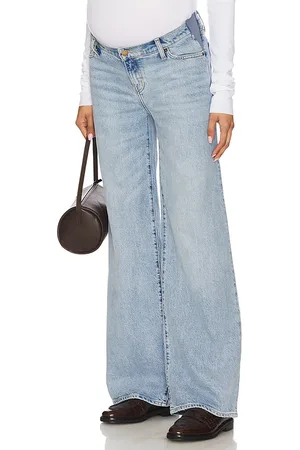 Hatch The maternity wide leg jean en color azul talla 25 en - Blue. Talla 25 (también en 26, 27, 28, 29, 30).