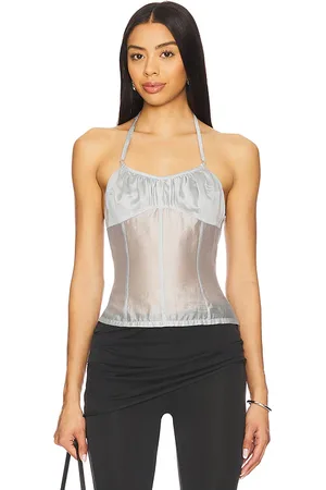 Belle Flore top en color plateado metálico talla L en - Metallic Silver. Talla L (también en M, S, XL, XS).