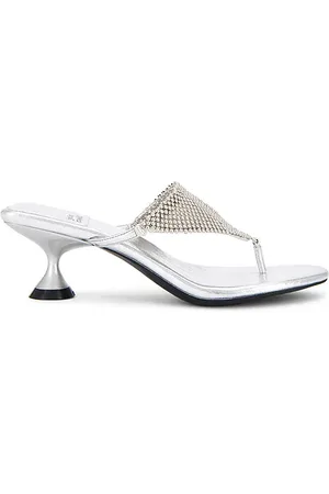Jeffrey Campbell Sandalias chainmail en color plateado metálico talla 10 en - Metallic Silver. Talla 10 (también en 11