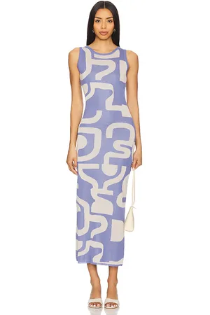 Minkpink Vestido midi iris en color azul talla L en - Blue. Talla L (también en M, S, XL).