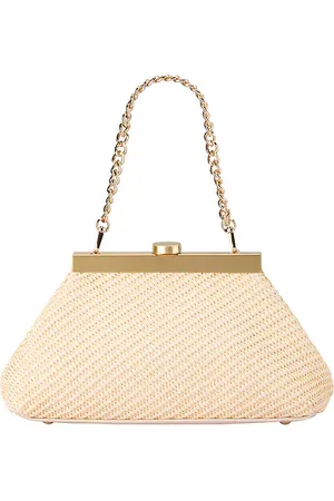 Olga Berg Bolso de mano de paja tejida hanna en color neutral talla all en - Neutral. Talla all.