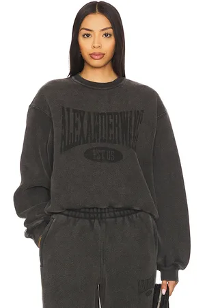 Alexander Wang Sudadera gráfica de cuello redondo. en color charcoal talla L en - Charcoal. Talla L (también en M, S, X