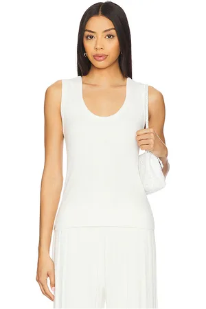 Barefoot Dreams Camiseta tirantes cozychic ultra light en color blanco talla L en - White. Talla L (también en M, S, XL, XS).