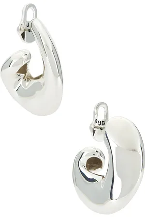 Jenny Pendientes de aro gigi en color metálico talla all en - Metallic Silver. Talla all.