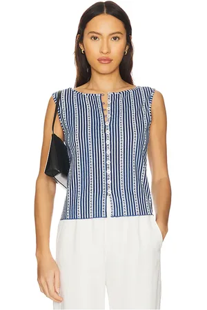 Free People Chaleco tilly en color azul marino talla L en - Navy. Talla L (también en M, S, XS).