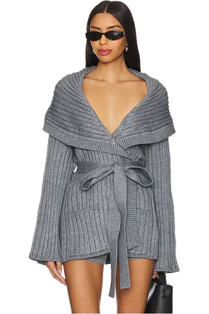 DANIELLE GUIZIO Cárdigan tullia en color gris talla L/XL en - Grey. Talla L/XL (también en S/M, XXS/XS).