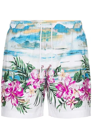 Original Penguin Bañador tipo short en color blanco talla L en - White. Talla L (también en M, S, XL/1X).