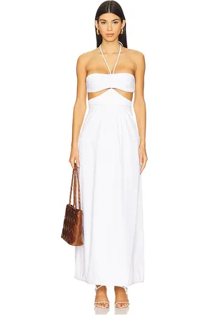 Adriana Degreas Vestido solid en color blanco talla L en - White. Talla L (también en M, S).