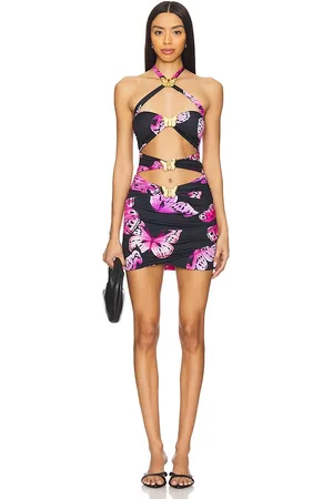 Cin Cin Minivestido marquee en color negro, morado talla L en - Black,Purple. Talla L (también en M, S, XL, XS).
