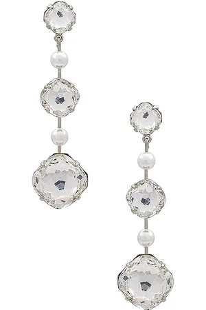 Jennifer Behr Pendientes damira en color plateado metálico talla all en - Metallic Silver. Talla all.