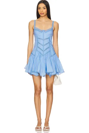 CHARO RUIZ IBIZA Vestido corto lira en color bebe azul talla S en - Baby Blue. Talla S (también en XS).