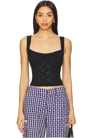 Free People Camisola full bloom en color talla L en - Black. Talla L (también en M, S, XL, XS).