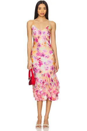 Le Superbe Vestido lencero frida en color pink, orange talla L en - Pink, Orange. Talla L (también en M, S, XS).