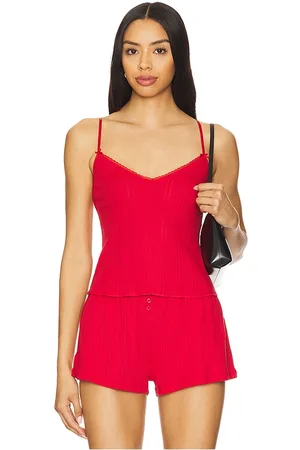 Cou Cou Intimates The long cami top en color rojo talla L en - Red. Talla L (también en M, S, XL, XS).