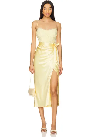 CAMI Vestido midi dress en color amarillo limon talla 10 en - Lemon. Talla 10 (también en 2, 4).