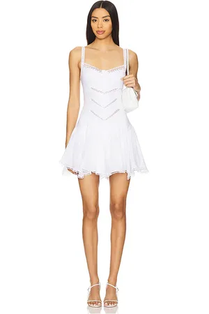 CHARO RUIZ IBIZA Vestido corto lira en color talla L en - White. Talla L (también en M, S, XS).