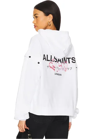AllSaints Sudadera heart amphie en color blanco talla L en - White. Talla L (también en M, S, XS).