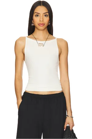 ÉTERNE Iris tank top en color talla L en - Cream. Talla L (también en M, XL).
