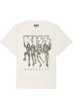 Philcos Camiseta boxy kiss destroyer en color crema talla L en - Cream. Talla L (también en M, S, XL/1X).