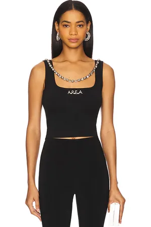 AREA Top sin mangas nameplate en color talla M en - Black. Talla M (también en S, XS).