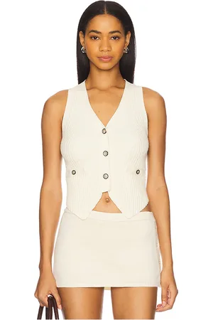 Free People Chaleco summer love en color ivory talla L en - Ivory. Talla L (también en M, S, XL, XS).