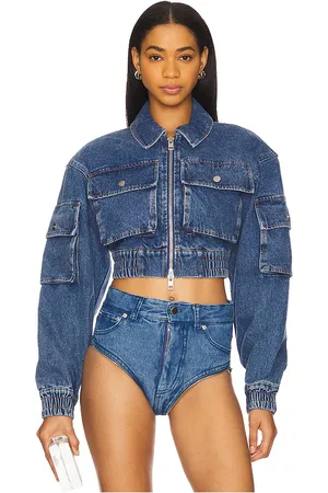 AKNVAS Chaqueta de mezclilla bomber corta kolbe en color azul talla L en - Blue. Talla L (también en M, S, XL, XS).