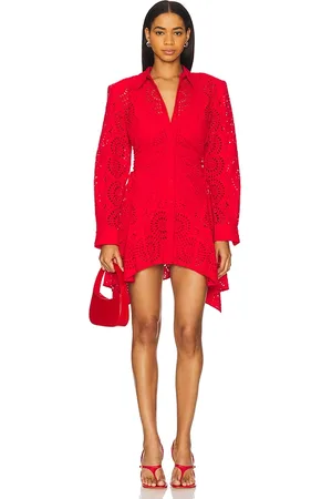 AKNVAS Vestido con botones y ojales. deena en color rojo talla M en - Red. Talla M (también en S, XS).
