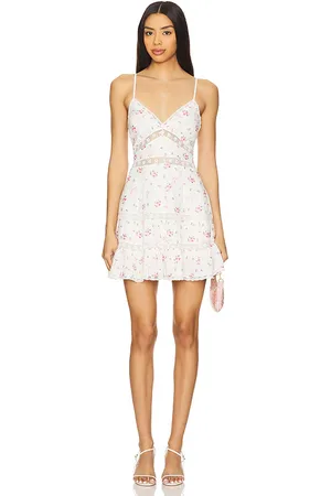LOVESHACKFANCY Vestido solbina en color rosado talla L en - Pink. Talla L (también en M, S, XL).