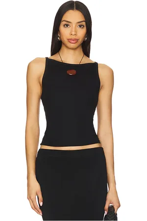 ÉTERNE Iris tank top en color talla L en - Black. Talla L (también en XL).