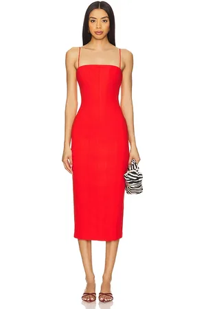 Misha Vestido midi irisa en color mandarina talla L en - Tangerine. Talla L (también en M, S, XL, XS, XXL, XXS).