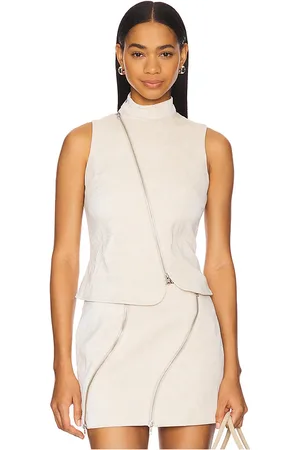BY.DYLN Chaleco domenica en color ivory talla L en - Ivory. Talla L (también en M, S, XL, XS).