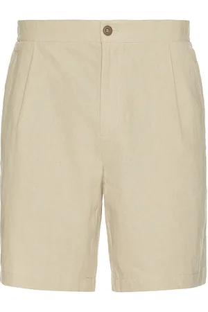 WAO Relaxed linen short en color beige talla L en - Beige. Talla L (también en M, S, XL/1X).