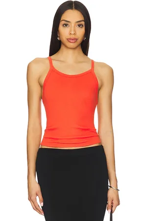 ÉTERNE Rib tank top en color rojo talla L en - Red. Talla L (también en M, XL).