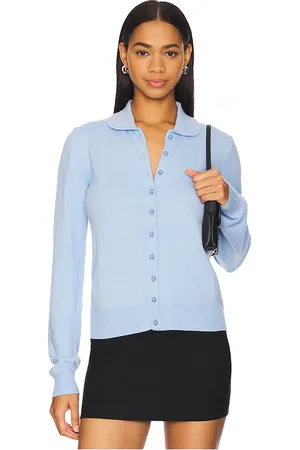 DANIELLE GUIZIO Cárdigan delphine en color bebe azul talla L en - Baby Blue. Talla L (también en M, S, XL, XS).