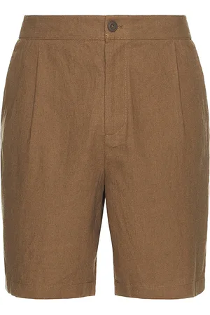 WAO Relaxed linen short en color talla L en - Brown. Talla L (también en M, S, XL/1X).