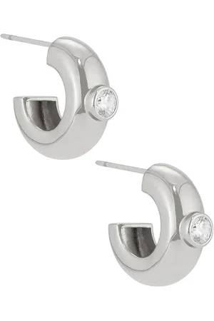 mega Pendientes en color plateado metálico talla all en - Metallic Silver. Talla all.
